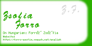 zsofia forro business card